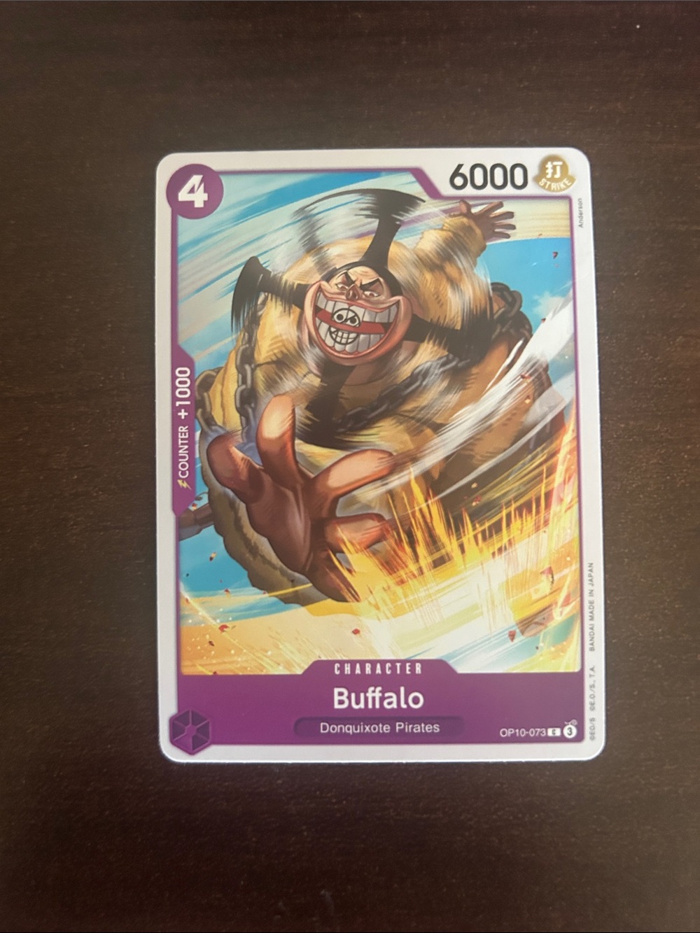 Onepiece Buffalo Trading Card - Purple and Blue Accents